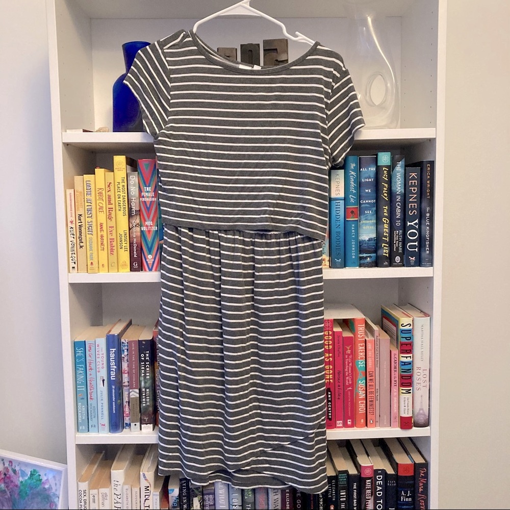 Casual Nursing Striped Dress